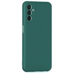 for Samsung Galaxy F13 | M13 4G Slim Ultra Soft Rubberised Back Cover Inner Velvet Fabric Lining Matte Silicone Flexible Camera Protection Back Case - Green - Image 5