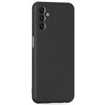 Slim Ultra Soft Rubberised Back Cover for Samsung Galaxy F13 | M13 4G | Inner Velvet Fabric Lining | Matte Silicone Flexible Camera Protection Back Case - Black - Image 7