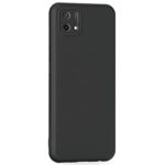 kelpuj Ultra Slim Soft Rubberised Back Case Cover for Oppo A16k | Inner Velvet Fabric Lining | Matte Silicone Flexible Camera Protection Back Case for Oppo A16k - Black - Image 5