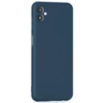 Silicone Slim Ultra Soft Rubberised Inner Velvet Fabric Lining Matte Flexible Back Case Back Cover with Camera Protection for Samsung Galaxy M13 5G (Blue) - Image 7