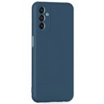 kelpuj for Samsung Galaxy F13 M13 4G Slim Ultra Soft Rubberised Back Cover Inner Velvet Fabric Lining Matte Silicone Flexible Camera Protection Back Case - Blue - Image 5