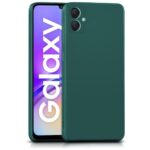 Back Cover for Samsung Galaxy F05 | M05 | A05 | Ultra Slim Soft Rubberised Case | Inner Velvet Fabric Lining | Matte Silicone Flexible Mobile Case | Camera Protection - Green
