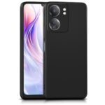 Back Cover for Redmi 13C 4G and for Poco C65 | Ultra Slim Soft Rubberised Case | Inner Velvet Fabric Lining | Matte Silicone Flexible Mobile Case | Camera Protection - Black