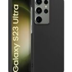 Slim Frameless Back Cover for Samsung Galaxy S23 Ultra 5G | Ultra Thin Lightweight Design & Camera Protection | Soft Matte Silicone Flexible Mobile Case (Black)
