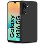 Back Cover for Samsung Galaxy M36 5G | Samsung Galaxy F36 5G | Ultra Slim Soft Rubberised Case (Black)