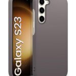 Slim Frameless Back Cover for Samsung Galaxy S23 5G | Ultra Thin Lightweight Design & Camera Protection | Soft Matte Silicone Flexible Mobile Case (Grey)