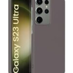 Slim Frameless Back Cover for Samsung Galaxy S23 Ultra 5G | Ultra Thin Lightweight Design & Camera Protection | Soft Matte Silicone Flexible Mobile Case (Grey)