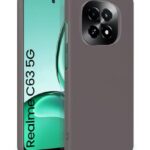 Slim Frameless Back Cover for Realme C63 5G | Ultra Thin Lightweight Design & Camera Protection | Soft Matte Silicone Flexible Mobile Case (Grey)