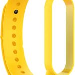 Replacement Strap Wristband for Mi Band 5 Smartwatch | Soft Silicone Matte Sport Wristband Accessory Flexible Bracelet Compatible with Xiaomi Mi Band 5  Yellow