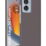 Slim Frameless Back Cover for Motorola Moto Edge 50 Fusion 5G | Moto Edge G96 Fusion 5G Ultra Thin Lightweight Design & Camera Protection | Soft Matte Silicone Flexible Mobile Case Grey