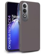 Slim Frameless Back Cover for 1+ OnePlus Nord CE 4 5G | Ultra Thin Lightweight Design & Camera Protection | Soft Matte Silicone Flexible Mobile Case (Grey)