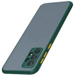 Translucent Hybrid Back Case Cover for Samsung Galaxy A13 4G, Polycarbonate Smoked Matte Back, 360 Degree Protection, Protective Hard Case (Green Bumper)