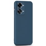 kelpuj Slim Ultra Soft Rubberised Back Cover for 1+ OnePlus Nord 2T 5G | Inner Velvet Fabric Lining | Matte Silicone Flexible Camera Protection Back Case  Blue - Image 5