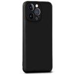 kelpuj Back Cover for Apple iPhone 13 Pro | Ultra Slim Soft Rubberised Case | Inner Velvet Fabric Lining | Matte Silicone Flexible Mobile Case | Camera Protection - Black - Image 5