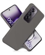 kelpuj Slim Frameless Back Cover for Oppo Reno 12 5G | Ultra Thin Lightweight Design & Camera Protection | Soft Matte Silicone Flexible Mobile Case (Grey) - Image 3