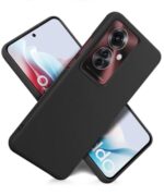 Slim Frameless Back Cover for Oppo F25 Pro 5G | Ultra Thin Lightweight Design & Camera Protection | Soft Matte Silicone Flexible Mobile Case (Black) - Image 5