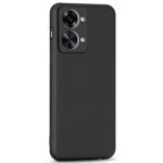 Back Case Cover for 1+ OnePlus Nord 2T Ultra Slim Soft Rubberised | Inner Velvet Fabric Lining | Matte Silicone Flexible Camera Protection Back Case - Black - Image 5