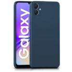 Back Cover for Samsung Galaxy F05 | M05 | A05 | Ultra Slim Soft Rubberised Case | Inner Velvet Fabric Lining | Matte Silicone Flexible Mobile Case | Camera Protection - Blue