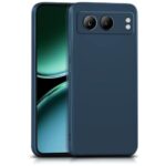 kelpuj Back Cover for 1+ OnePlus Nord 4 5G | Ultra Slim Soft Rubberised Case | Inner Velvet Fabric Lining | Matte Silicone Flexible Mobile Case | Camera Protection - Blue