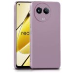 Back Cover for Realme Narzo 60X 5G | 11 5G | 11X 5G | C67 | Ultra Slim Soft Rubberised Case | Inner Velvet Fabric Lining | Matte Silicone Flexible Mobile Case | Camera Protection - Lilac