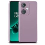 Back Cover for 1+ OnePlus Nord CE 3 5G | Ultra Slim Soft Rubberised Case | Inner Velvet Fabric Lining | Matte Silicone Flexible Mobile Case | Camera Protection - Lilac