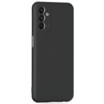 Slim Ultra Soft Rubberised Back Cover for Samsung Galaxy F13 | M13 4G | Inner Velvet Fabric Lining | Matte Silicone Flexible Camera Protection Back Case - Black - Image 6