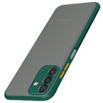 Translucent Hybrid Back Case Cover for Samsung Galaxy M13 4G | F13 4G Smoked Matte Back | 360 Degree Protection | Protective Hard Case (Green Bumper)