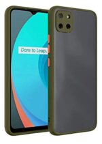 Translucent Hybrid Back Case Cover for Samsung Galaxy Note 10 Lite | Smoked Matte Back | 360 Degree Protection | Protective Hard Case (Light Green Bumper)