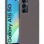 kelpuj Slim Frameless Back Cover for Samsung Galaxy A16 5G | Ultra Thin Lightweight Design & Camera Protection | Soft Matte Silicone Flexible Mobile Case (Grey)