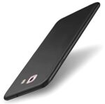 Soft 360 Degree All Sides Protection with Anti Dust Plugs Shockproof Slim Silicone Back Case Cover for Samsung Galaxy J7 Max - Pitch Black