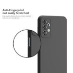 kelpuj for Samsung Galaxy A33 5G Ultra Slim Soft Rubberised Back Cover Inner Velvet Fabric Lining Matte Silicone Flexible Camera Protection Back Case - Black - Image 7