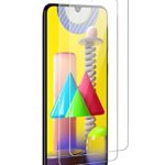 Tempered Glass Screen Protector Guard Compatible For Samsung Galaxy F41 | M31 | M21 with Full Screen Coverage (Except Edges) and Easy Installation Kit Transparent [ Pack of 2 ]