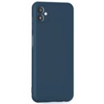 Silicone Slim Ultra Soft Rubberised Inner Velvet Fabric Lining Matte Flexible Back Case Back Cover with Camera Protection for Samsung Galaxy M13 5G (Blue) - Image 6