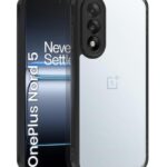 Shockproof Hybrid Back Cover for 1+ OnePlus Nord 5 | Hard Slim fit Back Case | PC & TPU | Clear Transparent Case Black