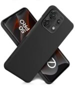 kelpuj Slim Frameless Back Cover for Motorola Moto Edge 50 Pro | Ultra Thin Lightweight Design & Camera Protection | Soft Matte Silicone Flexible Mobile Case (Black) - Image 5