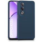 Back Cover for Oppo K12x 5G | Ultra Slim Soft Rubberised Case | Inner Velvet Fabric Lining | Matte Silicone Flexible Mobile Case | Camera Protection - Blue