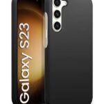 Slim Frameless Back Cover for Samsung Galaxy S23 5G | Ultra Thin Lightweight Design & Camera Protection | Soft Matte Silicone Flexible Mobile Case (Black)