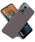 kelpuj Slim Frameless Back Cover for Motorola Moto G34 5G | Moto G45 5G | Ultra Thin Lightweight Design & Camera Protection | Soft Matte Silicone Flexible Mobile Case (Grey) - Image 5