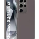 Slim Frameless Back Cover for Samsung Galaxy S24 Ultra 5G | Ultra Thin Lightweight Design & Camera Protection | Soft Matte Silicone Flexible Mobile Case (Grey)