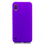 Protective Sleek Back Case Cover for Samsung Galaxy A10 (Flexible | Silicone | Shock Proof, Anti Slip, Soft Rubberised | Plum Purple)