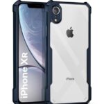 Shock Proof Clear Protective Back Case for Apple iPhone XR - AirEDGE Technology | 360 Degree Camera Protection | Transparent Hybrid Back Case Mobile Cover - Blue