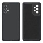 kelpuj for Samsung Galaxy A33 5G Ultra Slim Soft Rubberised Back Cover Inner Velvet Fabric Lining Matte Silicone Flexible Camera Protection Back Case - Black - Image 5