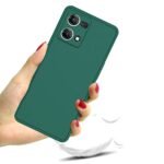 Ultra Slim Soft Rubberised Back Cover with Inner Velvet Fabric Lining, Matte Silicone Flexible Camera Protection for Oppo F21 Pro 4G | - Green - Image 7