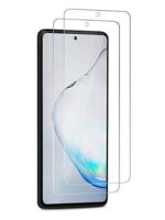 Screen Tempered Glass Guard Compatible for Galaxy Note 10 Lite | Anti Scratch Case Cover Friendly Gorilla Protector and Easy Installation Kit (Except Edges) Transparent [ Pack of 2 ]