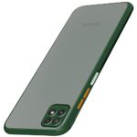 Translucent Hybrid Back Case Cover for Samsung Galaxy A22 5G | F42 5G 2021 | Smoked Matte Back | 360 Degree Protection | Protective Hard Case (Green Bumper)