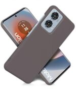 Slim Frameless Back Cover for Motorola Moto Edge 50 Fusion 5G | Moto Edge G96 Fusion 5G Ultra Thin Lightweight Design & Camera Protection | Soft Matte Silicone Flexible Mobile Case Grey - Image 5