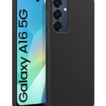 Slim Frameless Back Cover for Samsung Galaxy A16 5G | Ultra Thin Lightweight Design & Camera Protection | Soft Matte Silicone Flexible Mobile Case (Black)