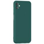 Slim Ultra Soft Rubberised Inner Velvet Fabric Lining Matte Silicone Flexible Back Cover Back Case with Camera Protection for Samsung Galaxy M13 5G (Green) - Image 4