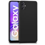 Back Cover for Samsung Galaxy F05 | Galaxy M05 | Galaxy A05 | Ultra Slim Soft Rubberised Case | Inner Velvet Fabric Lining | Matte Silicone Flexible Mobile Case | Camera Protection - Black