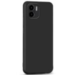 Ultra Slim, Soft Rubberised Back Cover for Redmi A1 | Redmi A2 with Inner Velvet Fabric Lining (Matte Silicone | Black) - Image 4